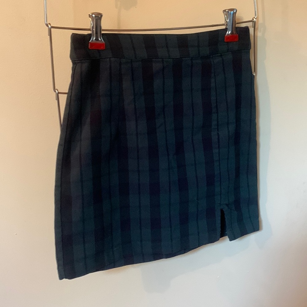 plaid garage mini skirt